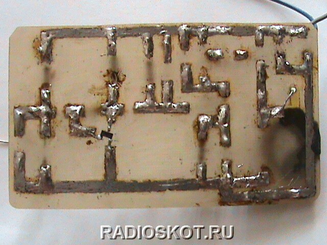 Транзистор VT1 (smd) паял со стороны дорожек